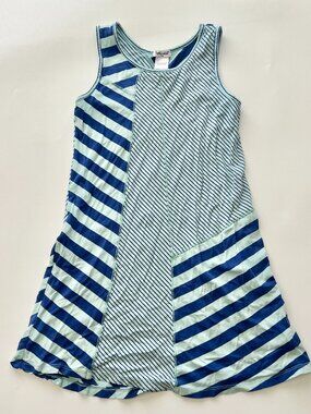 Girls 7/8 Splendid Striped Blue Dress